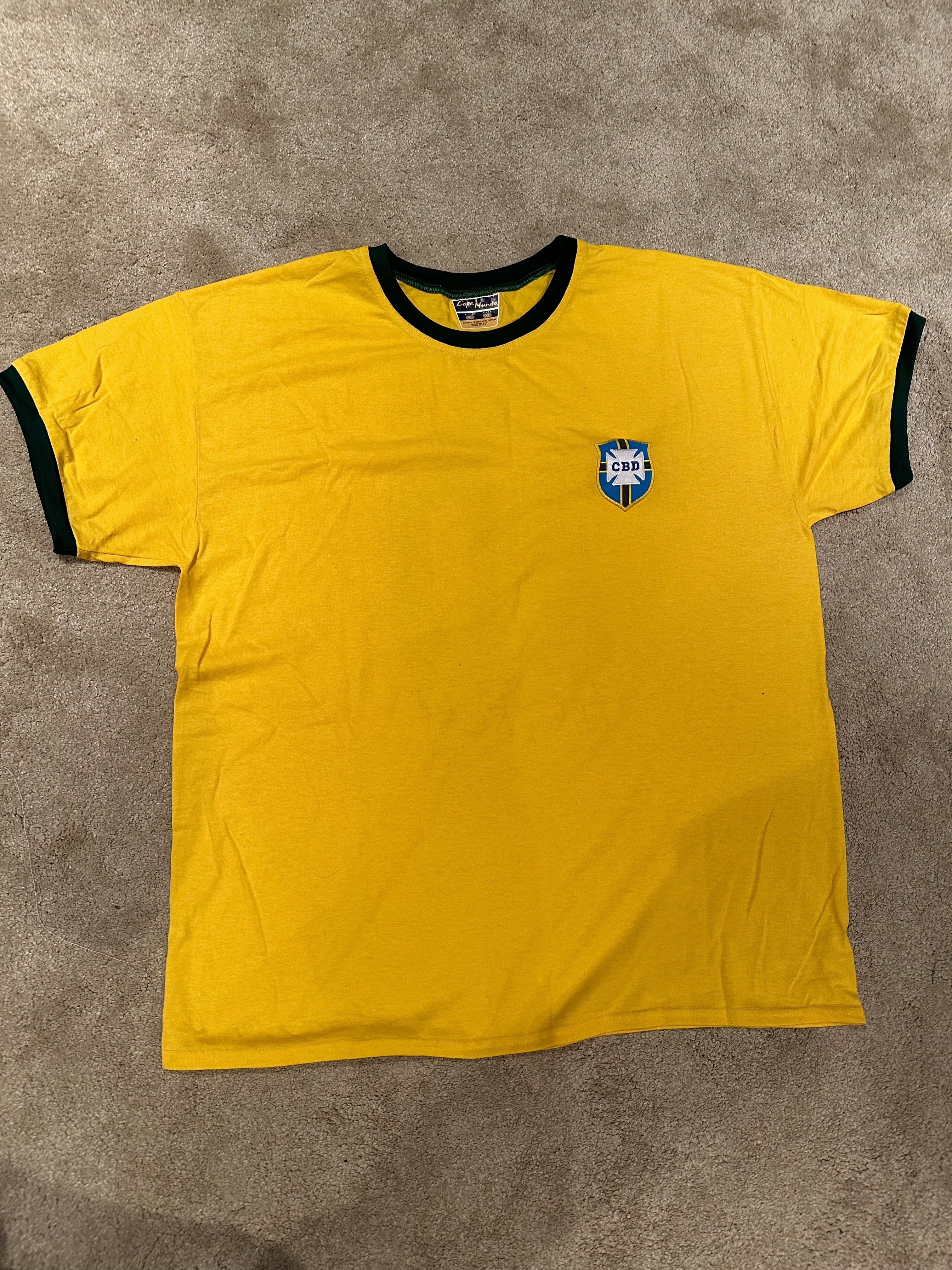 Pele's Brazil Signed Retro Shirt, 1970 - CharityStars