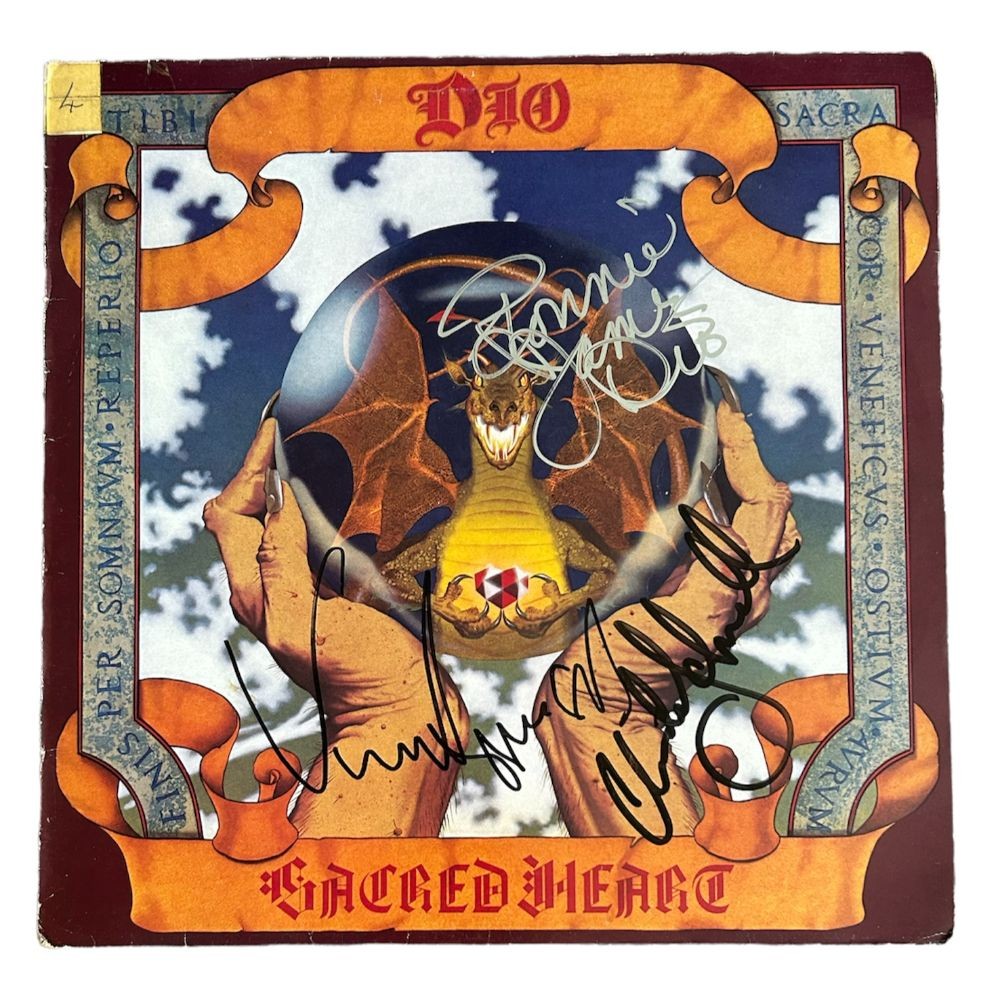 Dio Signed Sacred Heart Vinyl LP - CharityStars