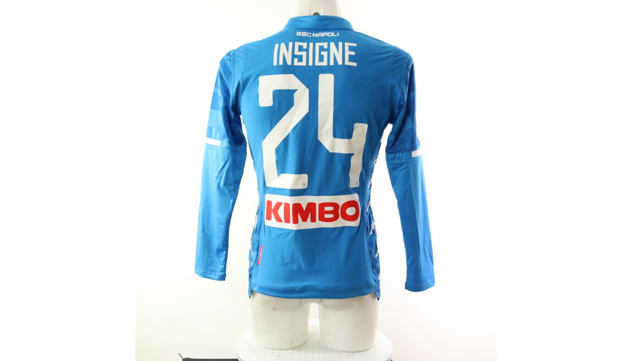 Napoli 2018/19 Home Stadium #24 Lorenzo Insigne Sky Blue Jersey