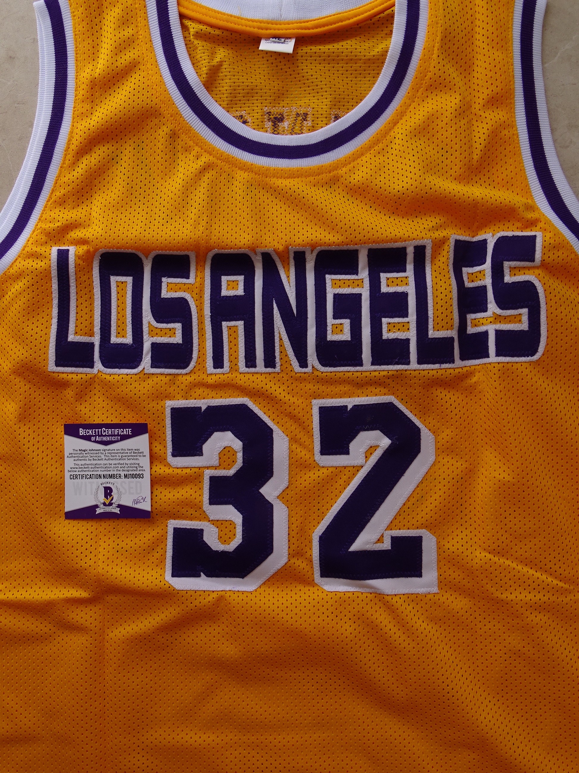 Magic Johnson's Official LA Lakers Jersey - Signed by Johnson and