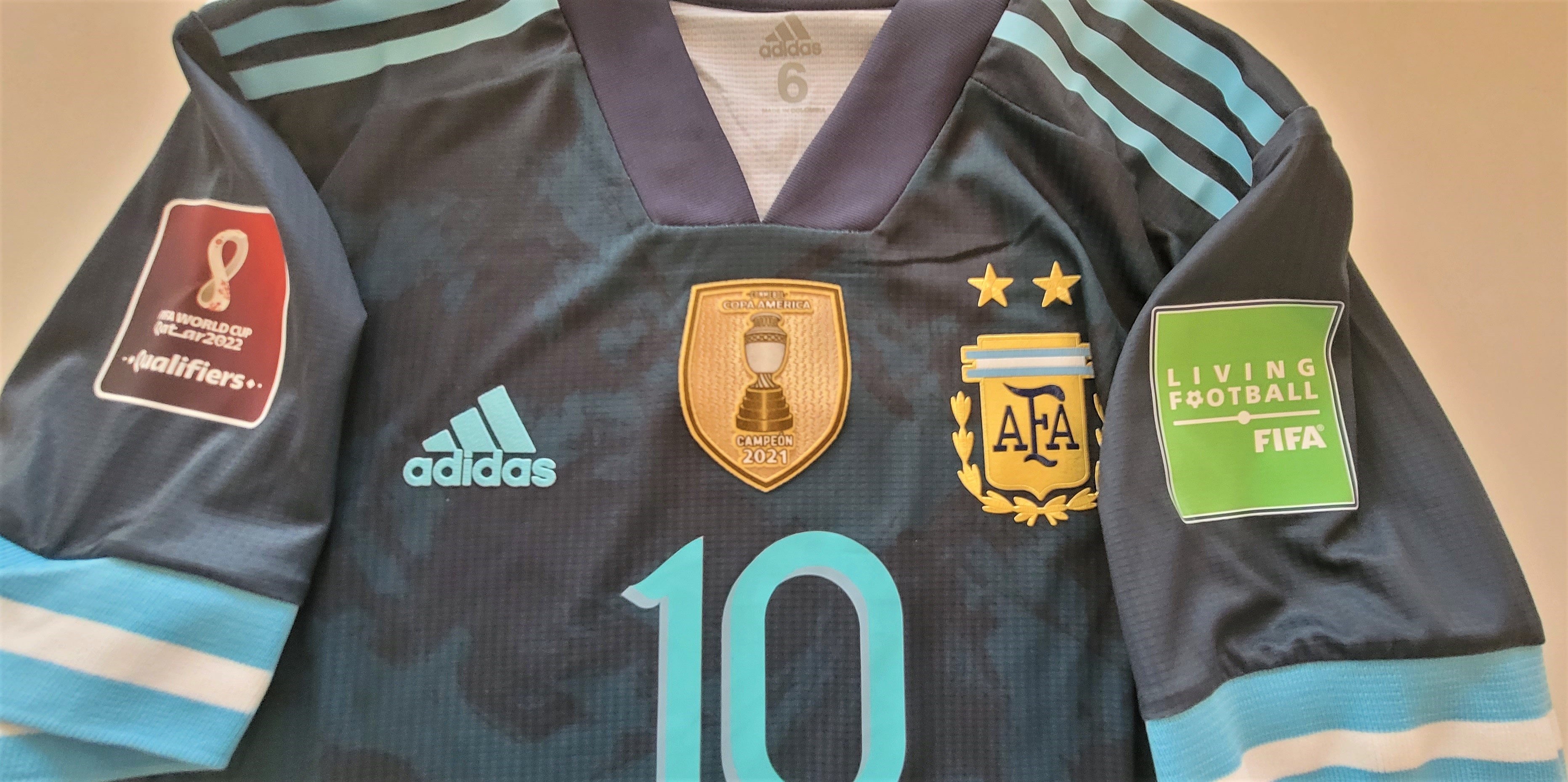 Messi's Match-Issued Shirt, Argentina vs Peru 2021 - CharityStars