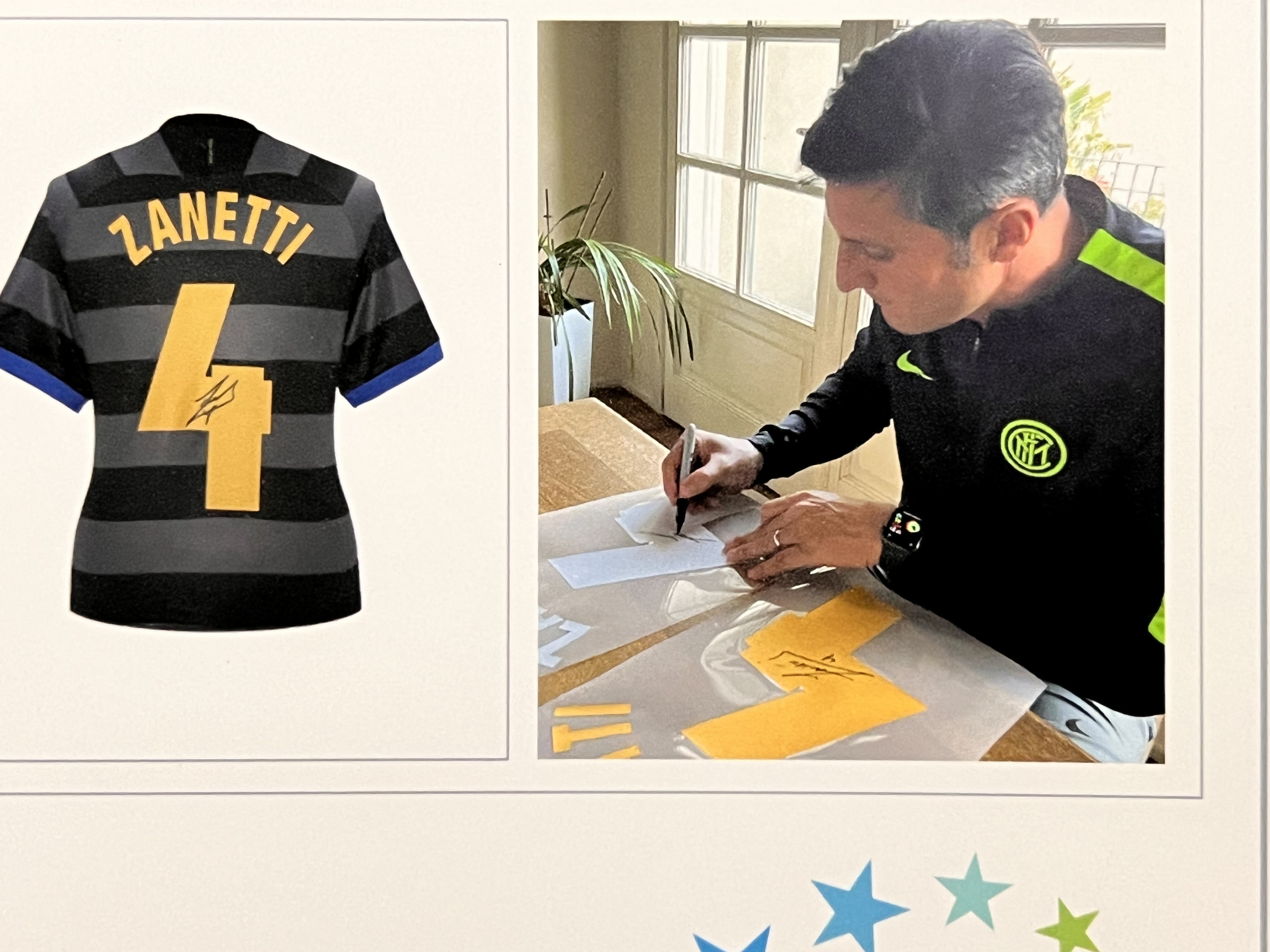 Charitybuzz: Exclusive Inter Milan Match Jersey Signed by Javier Zanetti