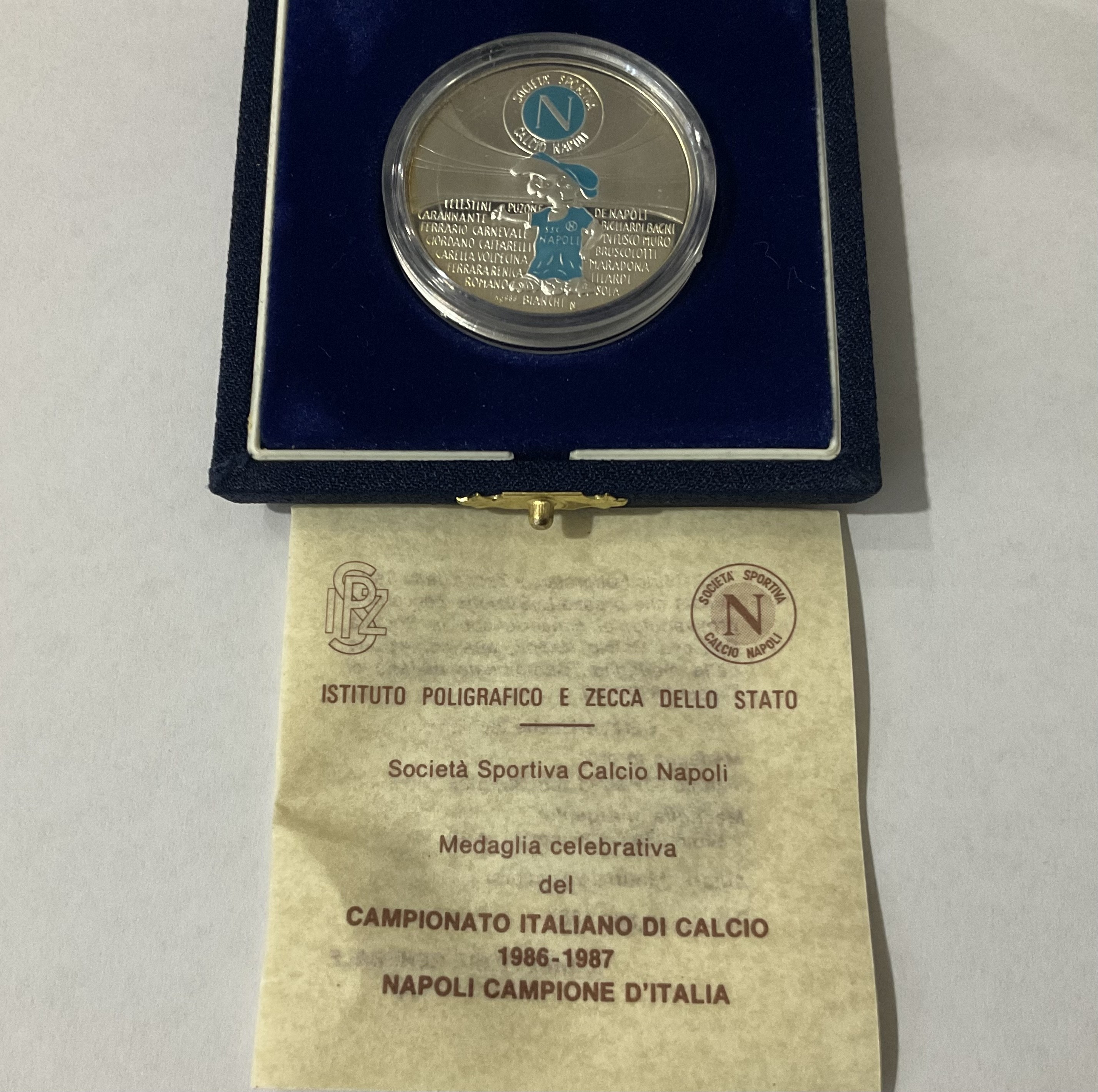 Official Napoli Scudetto Medal, 1986/87 - CharityStars