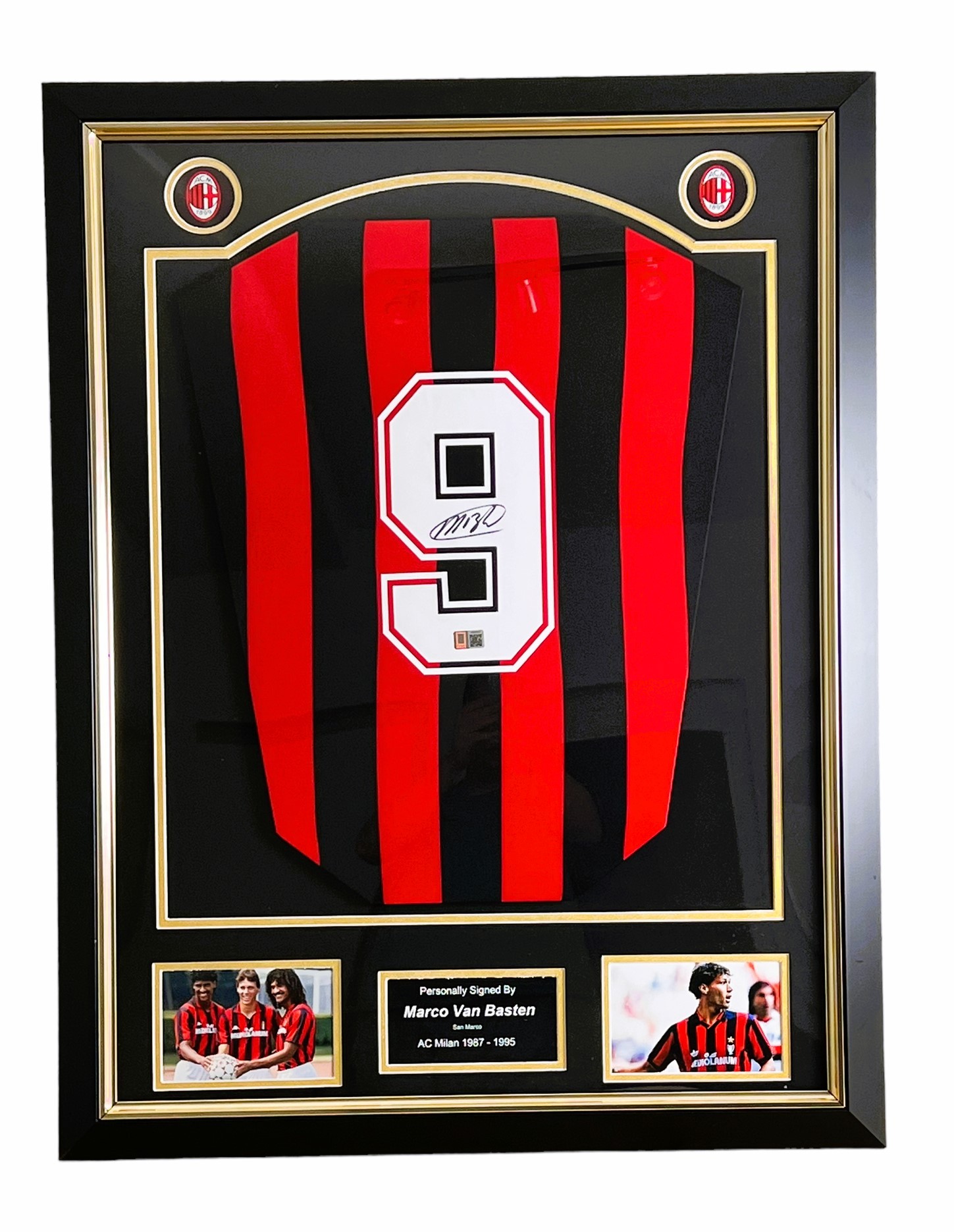 Marco van Basten's AC Milan 1988 Signed and Framed Shirt