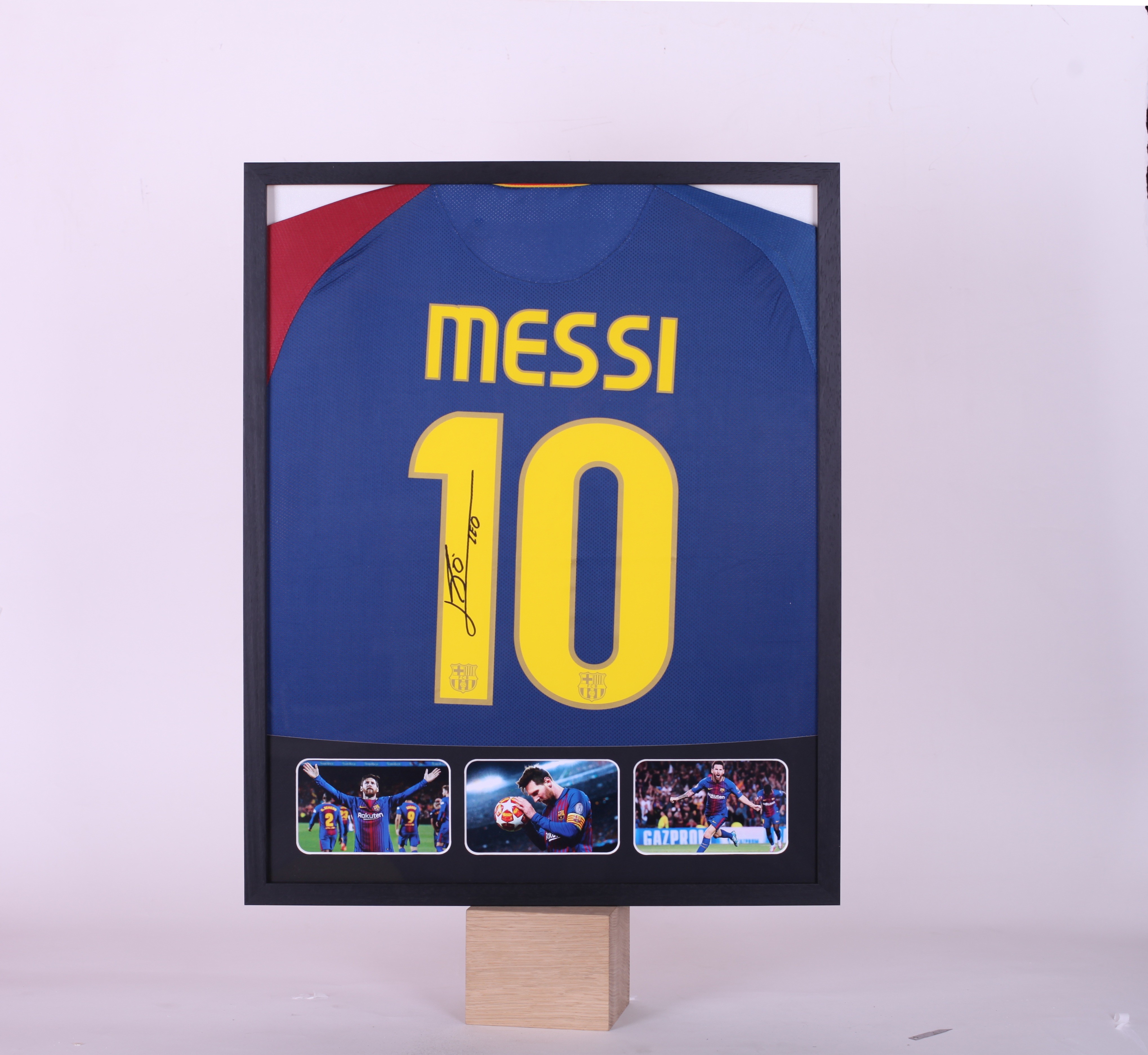 Lionel Messi's Hand Signed Barcelona Shirt - CharityStars