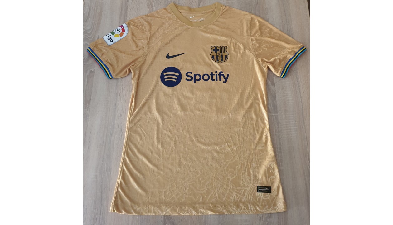 Maglia E Pantaloni FC Barcelona GAVI 6 - Prima Divisa 2023/24 - Replica Ufficiale Bambino