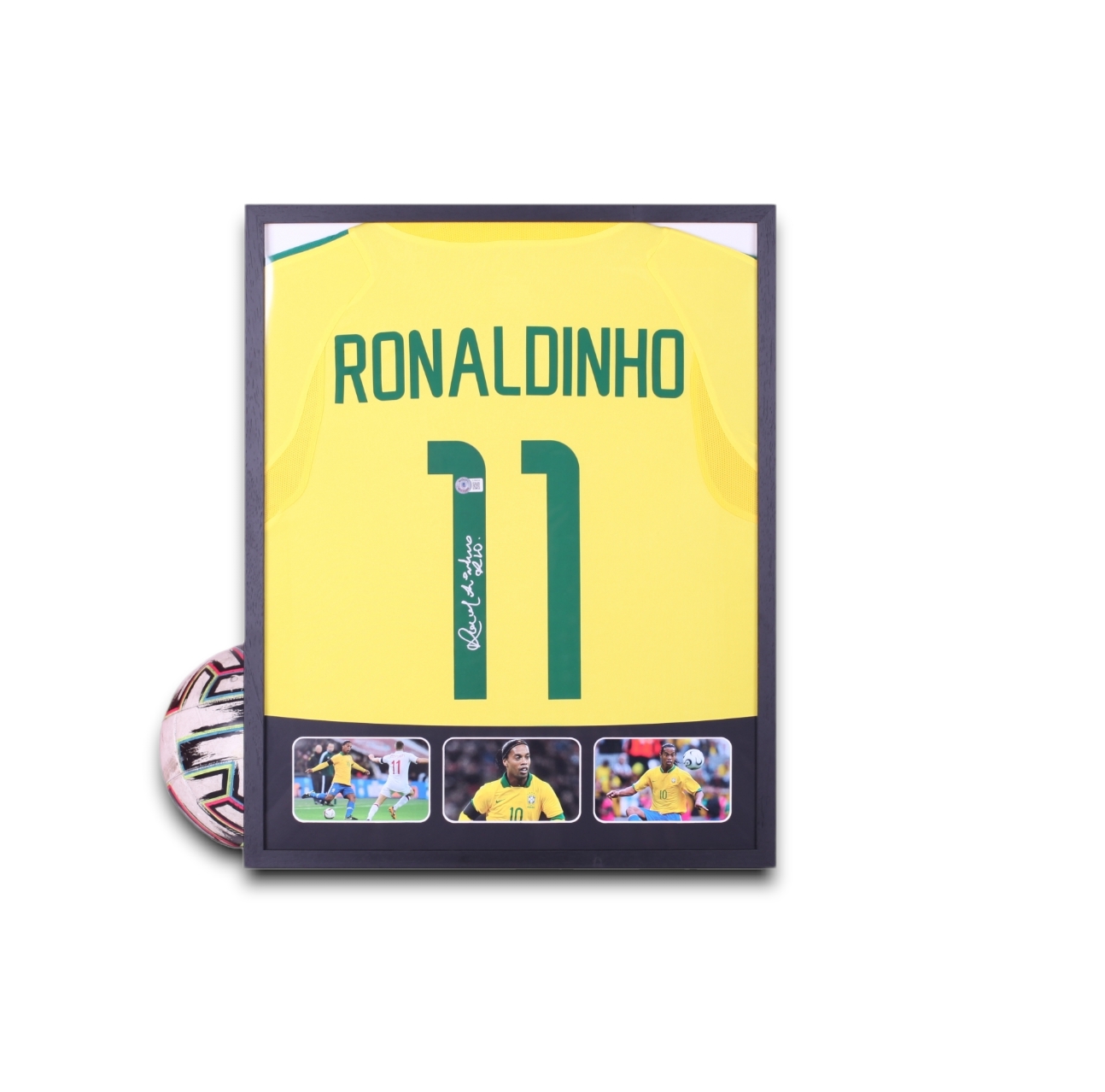 Ronaldinho Official Brazil Signed Shirt, 2002 - CharityStars