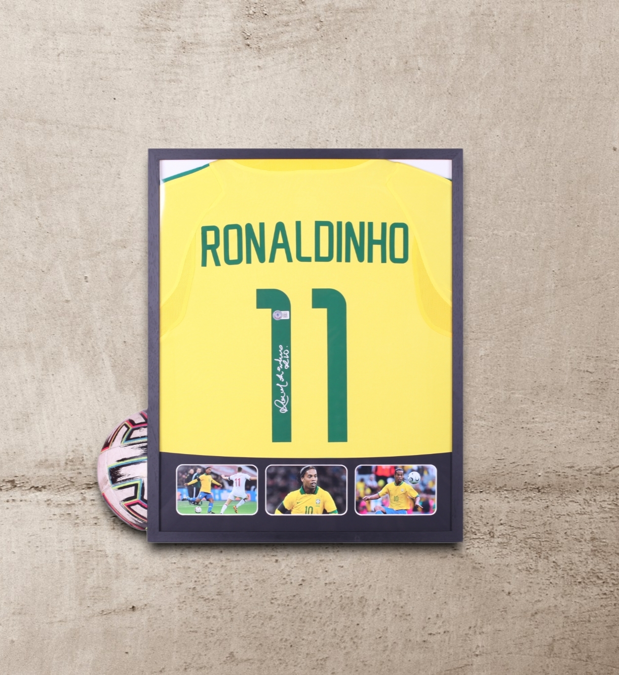 Ronaldinho Official Brazil Signed Shirt, 2002 - CharityStars