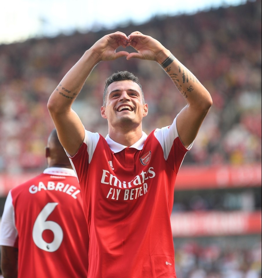 アーセナル XHAKA 34 22/23 Granit Xhaka's Arsenal 22/23 Signed Official Shirt - CharityStars