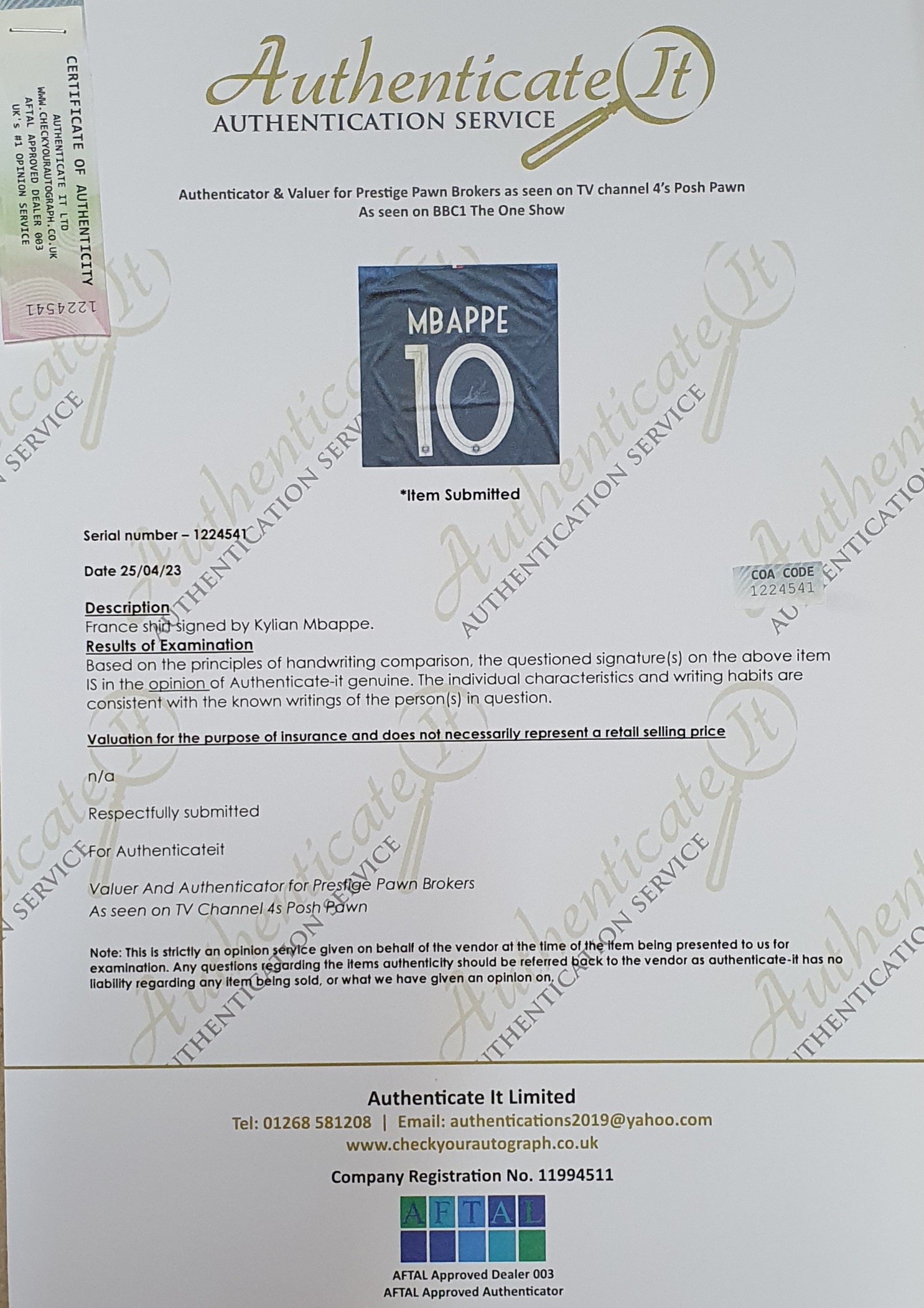 Kylian Mbappé Autographed 2022 France Nike Jersey Panini Authentic Coa Navy - Memorabilia
