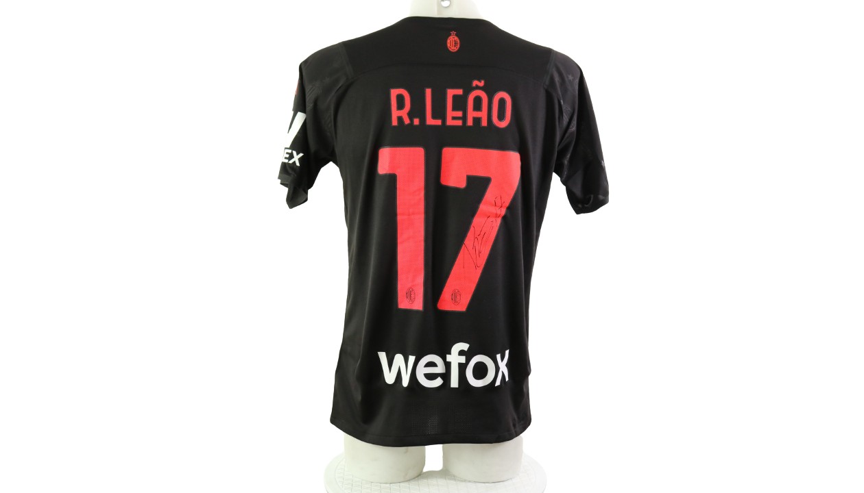 Leao Official AC Milan Signed Shirt, 2022/23 - CharityStars