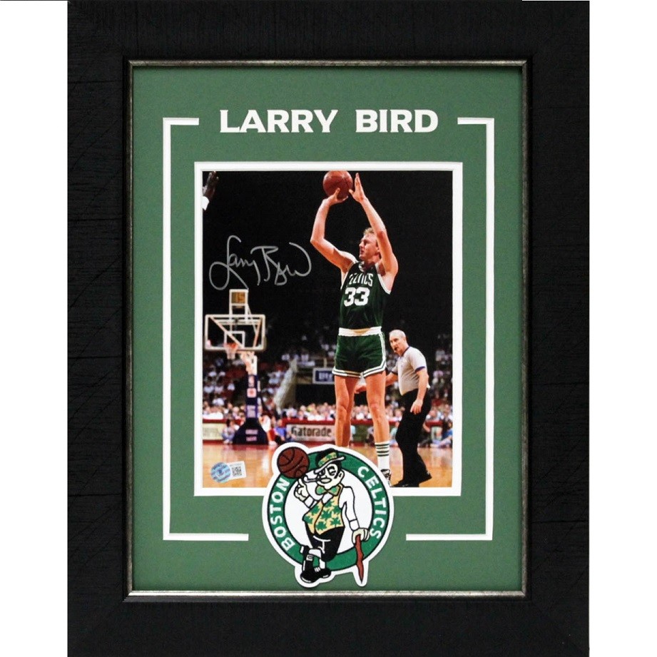 Larry Bird Signed Boston Celtics Framed Jersey - CharityStars