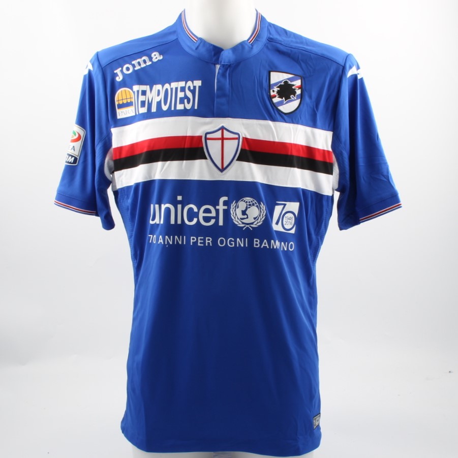 De Silvestri shirt, issued Sampdoria-Genoa Serie A 08/05 - signed -  CharityStars