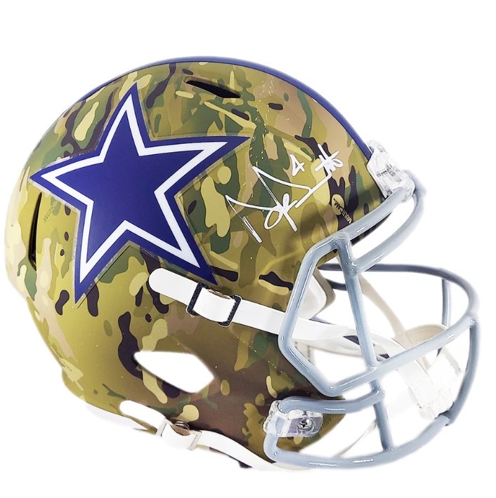 Dak Prescott Signed Dallas Cowboys Football Helmet - CharityStars