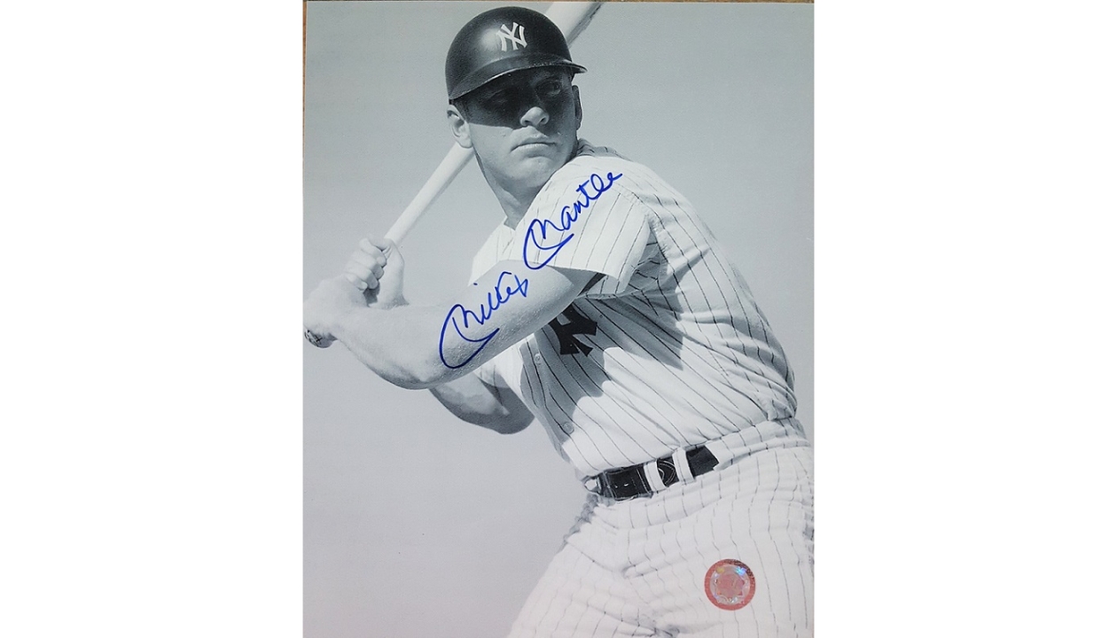 Sold at Auction: Mickey Mantle autographed New York Yankees jersey.
