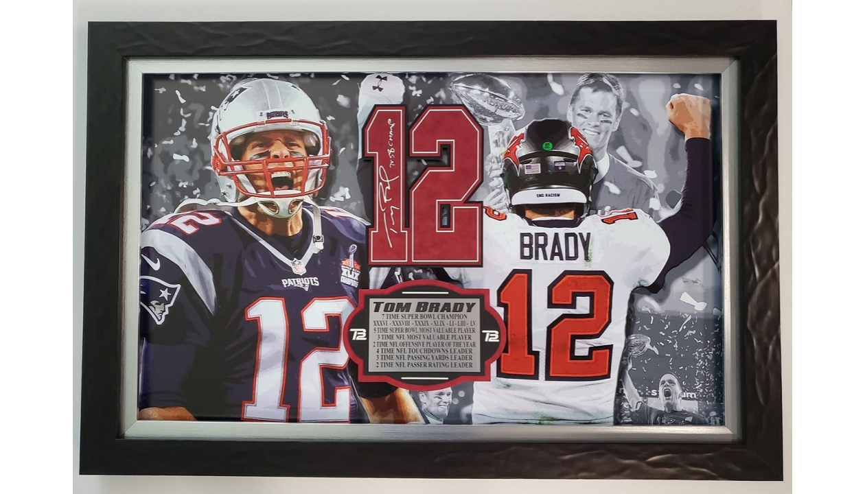 Tom Brady 7-Time Super Bowl Champion Frame