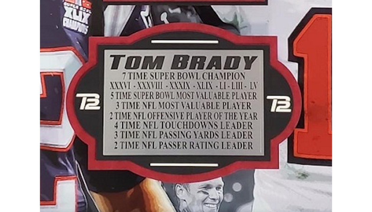 Tom Brady 7-Time Champion Collage Photo with Digital Signature