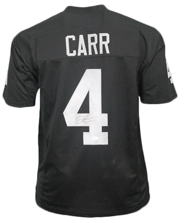 Derek Carr Autographed Signed Jersey - JSA Witnessed